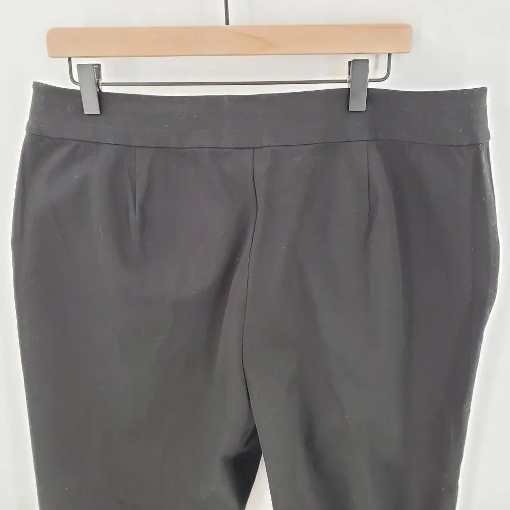 Lauren Ralph Lauren Pants Womens Cotton Front Zip Pockets Black Size 16W - Picture 4 of 9